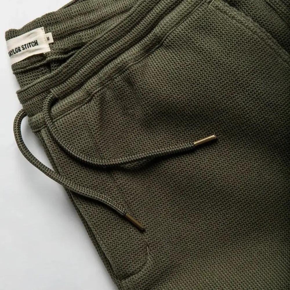 Taylor Stitch The Apres Pant In Army Waffle Men's Sz Large Olive Green L